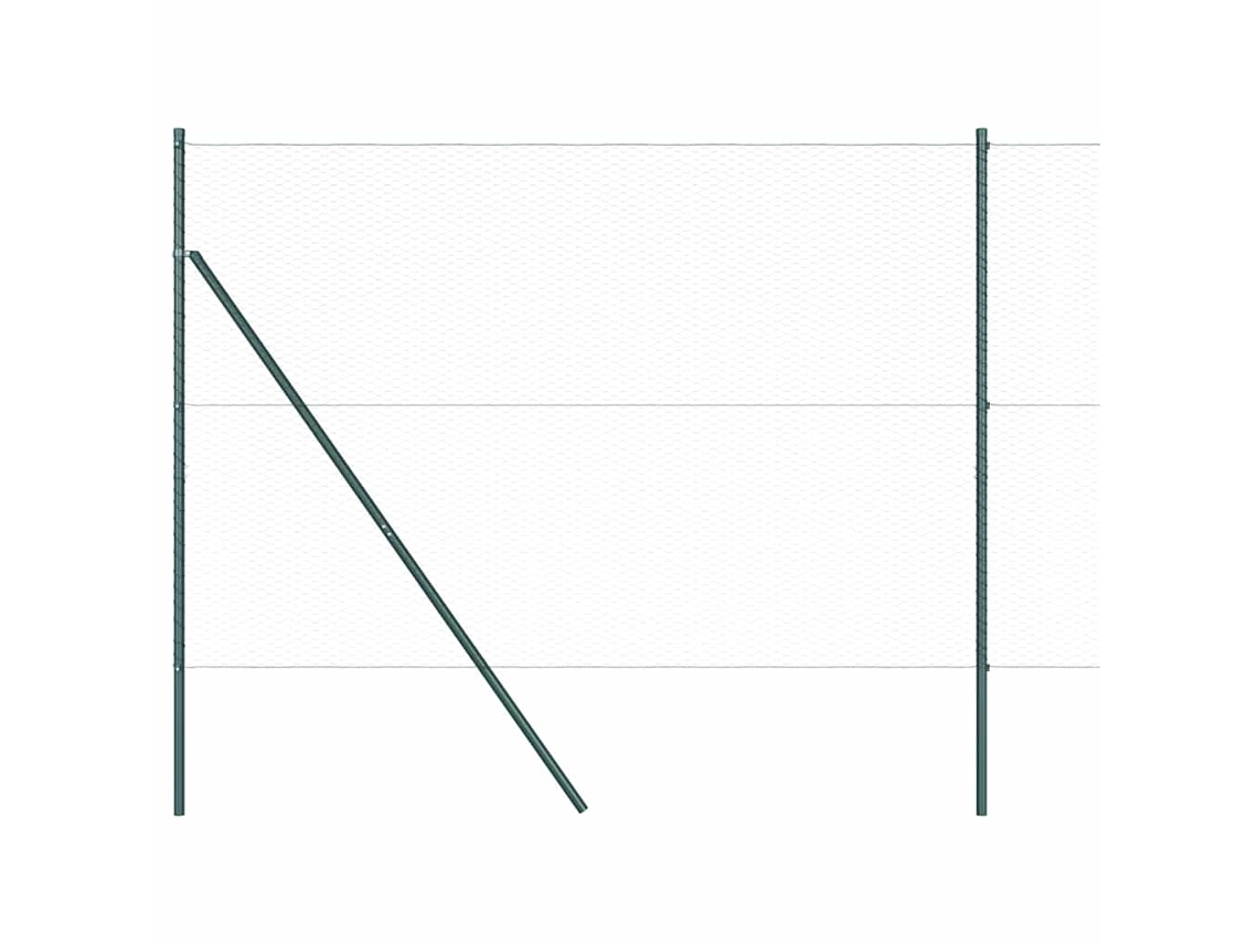 Vidaxl Fixação Para Cerca Hexagonal No Chão 100 X 1,6 M Cinzento Malha