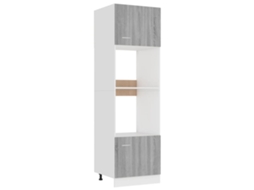 Microwave Cabinet, Microwave Cabinets Vidaxl Cinzeto Madeira Processada (n/a)