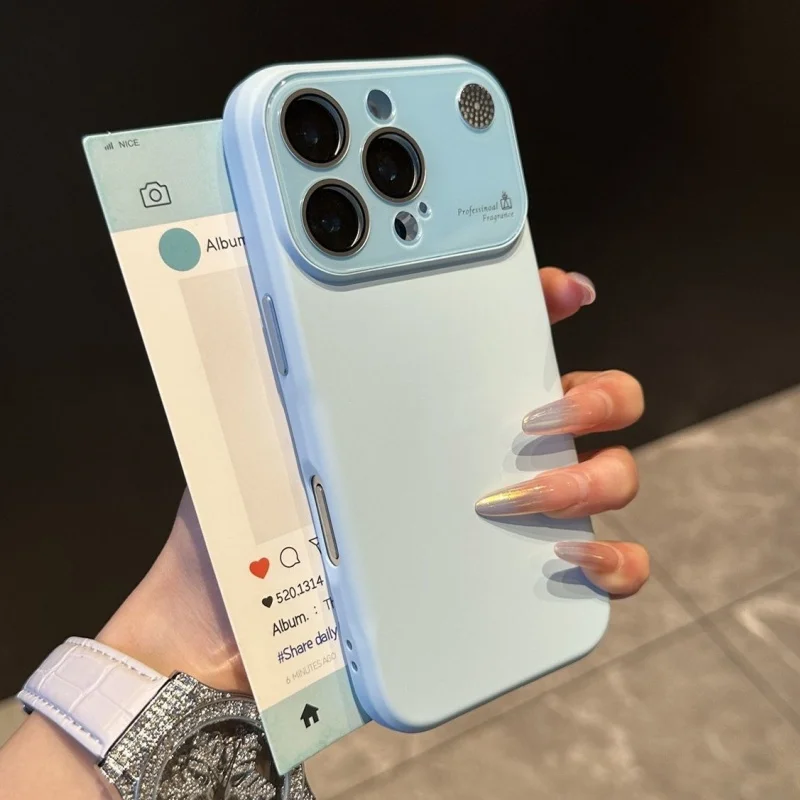 Capa De Celular Em Silicone Líquido Macio (azul Para Iphone 16 Pro), Cor Sólida E Resistente A Impactos.