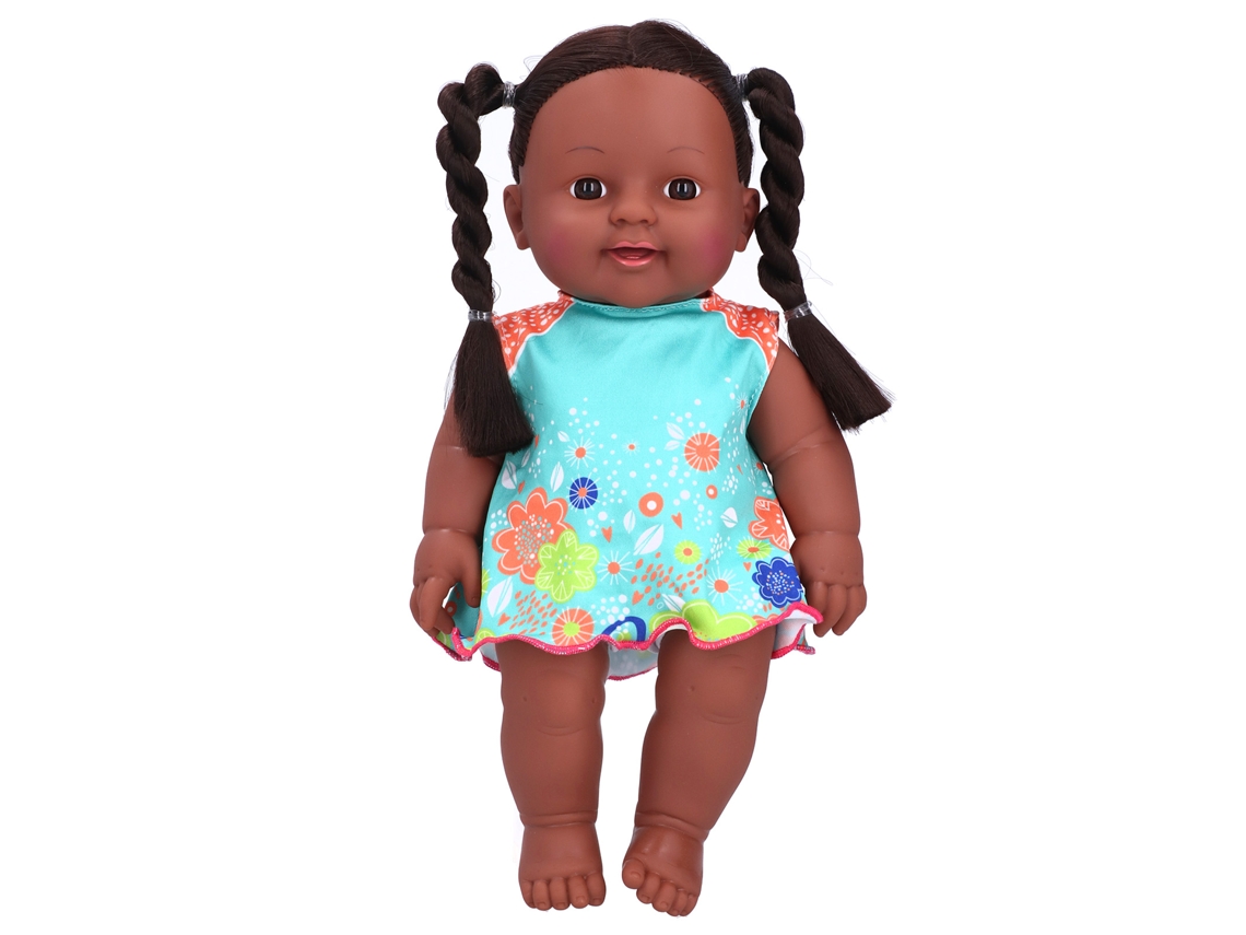 Primerox boneca Africana Negra Lifelike Bonita 30cm Brinquedo de Role Play para Crianças Presente