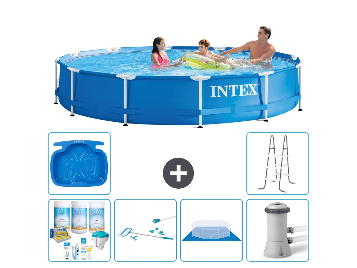 Intex Piscina Com Estrutura Redonda - 366x76 Cm - 7-peças S21012