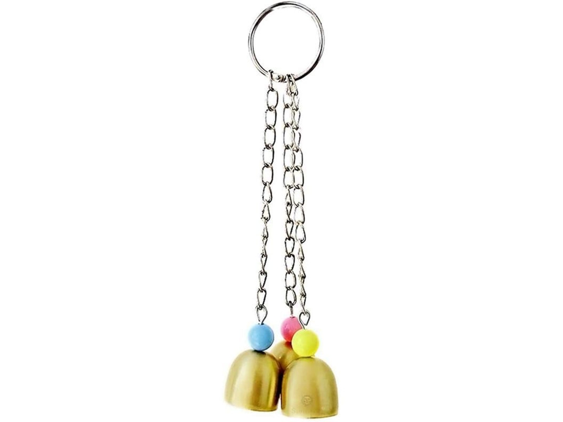2026-brinquedo De Campana Para Papagaios, 23cm, 3 Campanas De Aço Galvanizado Para Cacatúas, Cotorras E Periquitos, 1 Pacote