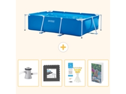 Piscina com Estrutura Retangular 260x160x65 Cm 5 peças Scb131 INTEX