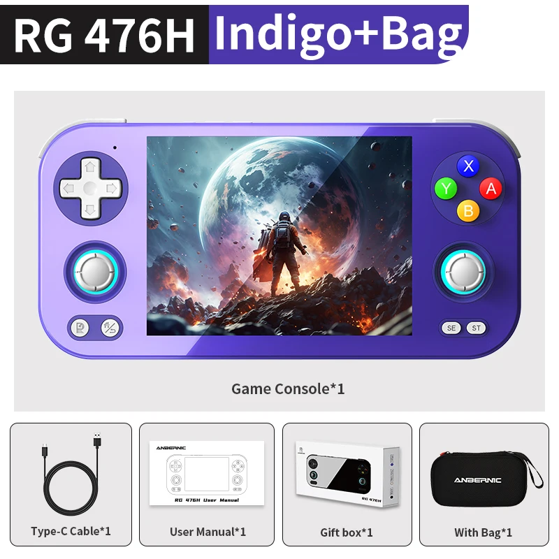Consola de Jogos Rg 476h com Bolsa 4.7" HD Wi fi Videojogos MDUG (8 Mil Jogos)