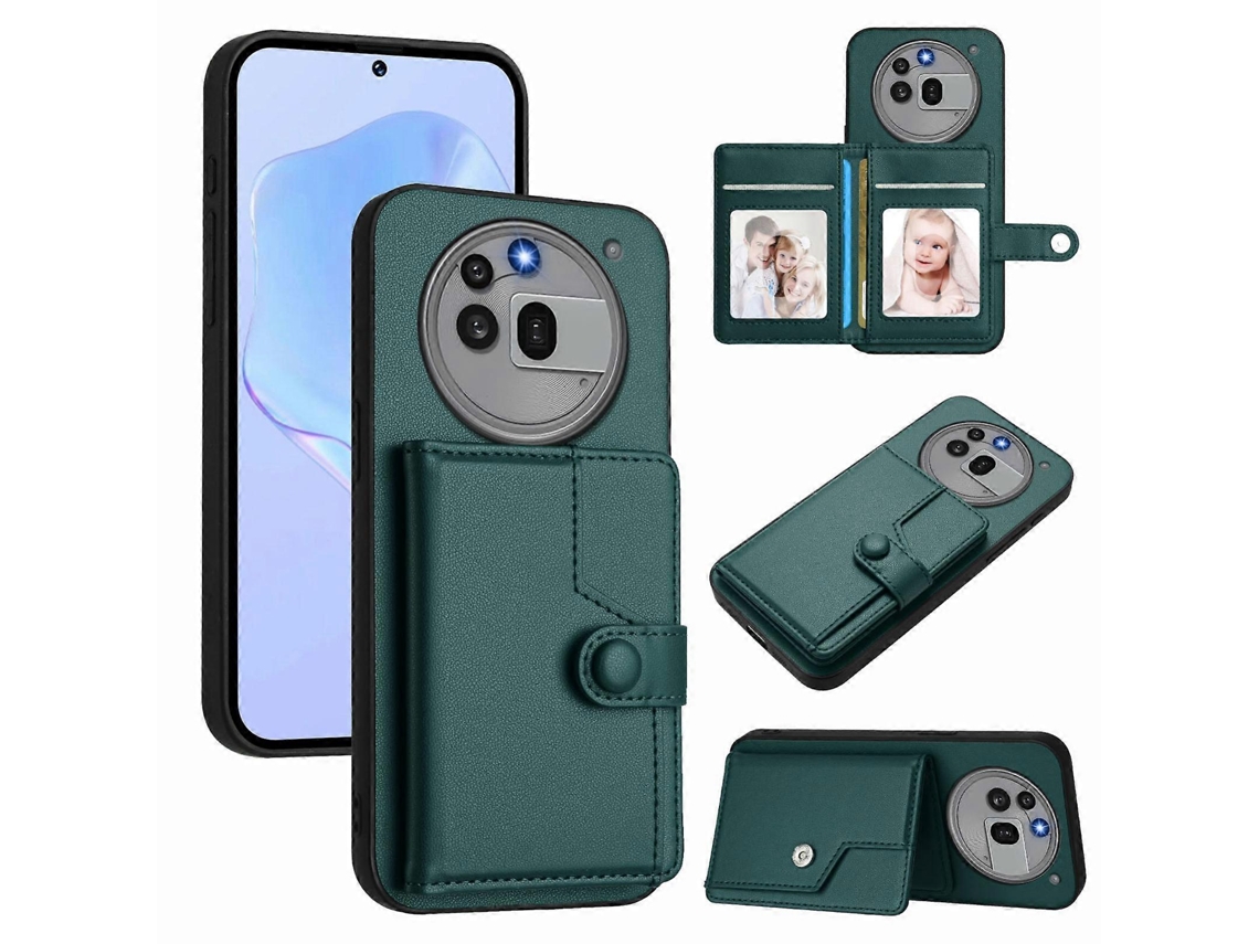 Capa Para Celular Com Proteção Rfid E Porta-cartões Button Card Bag Para Nothing Phone 3a Pro