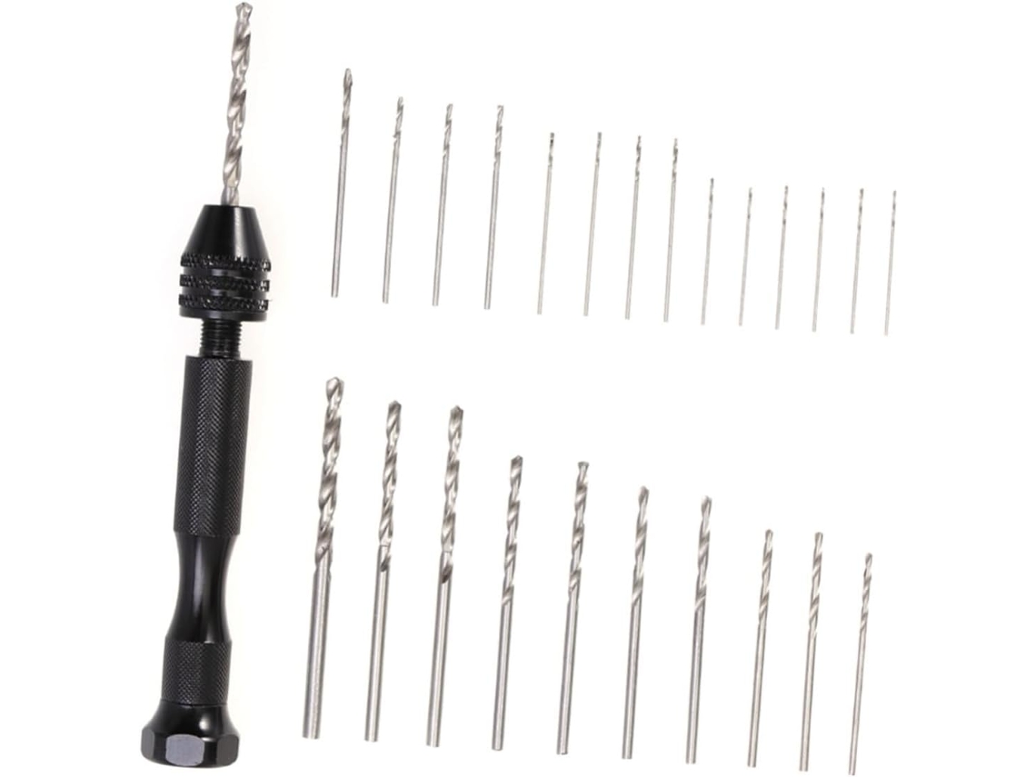 Broca De Eixo Manual Em Liga Preta, 0,3-3,4 Mm, Ajustável | Pacote Com 25 Unidades