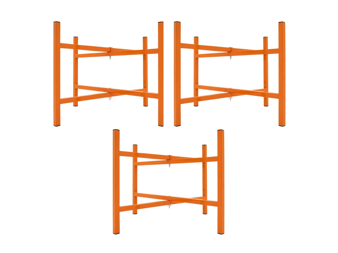 Base Para Placas De Argamassa | Conjunto De 3 | Suportes Dobráveis Em Aço 25x25mm | Altura 50cm | Capacidade 100kg | Pés Monstershop