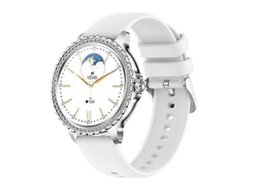 Smartwatch Esportivo Bluetooth Pulseira De Silicone Cinza Prateado