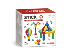 Conjunto Básico De Brinquedo De Construção Magnética Stick O Com 30 Peças Coloridas Para Crianças Pequenas.