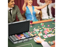 Conjunto Completo De Poker Com 300 Fichas De 11,5g, 2 Baralhos, 5 Dados E Botões Dealer Em Prata Ehstmind