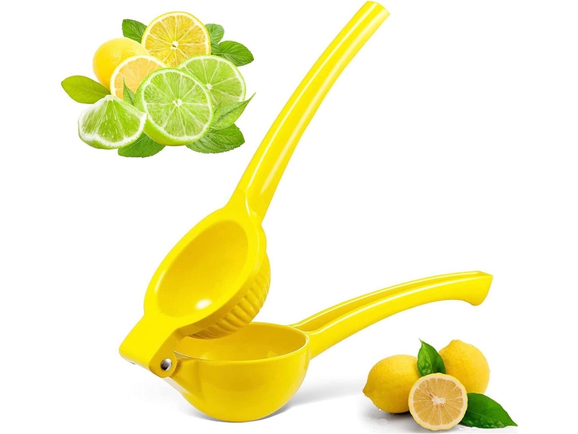 Espremedor De Limão Manual Premium, Amarelo, Livre De Bpa, Próprio Para Lava, Louças, Para Limão E Lima