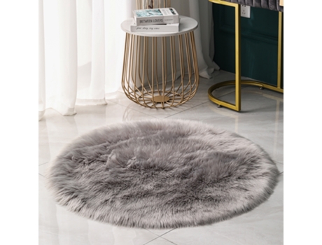 Tapete S de Pele Sintética para Áreas Desgrenhadas para Quarto e Sala de Estar-Cinza-300Cm LUUCOZK