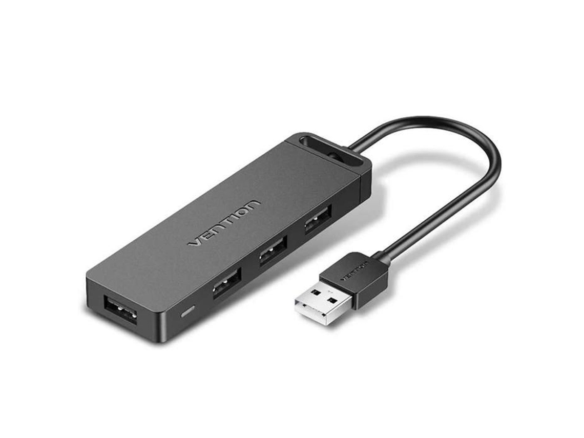 Hub Usb Vention Preto Interface Usb Compacto Prático Brilvibera