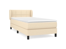 Box Spring Bed, Box Spring Beds Vidaxl Creme Tecido (90 X 190 Cm)