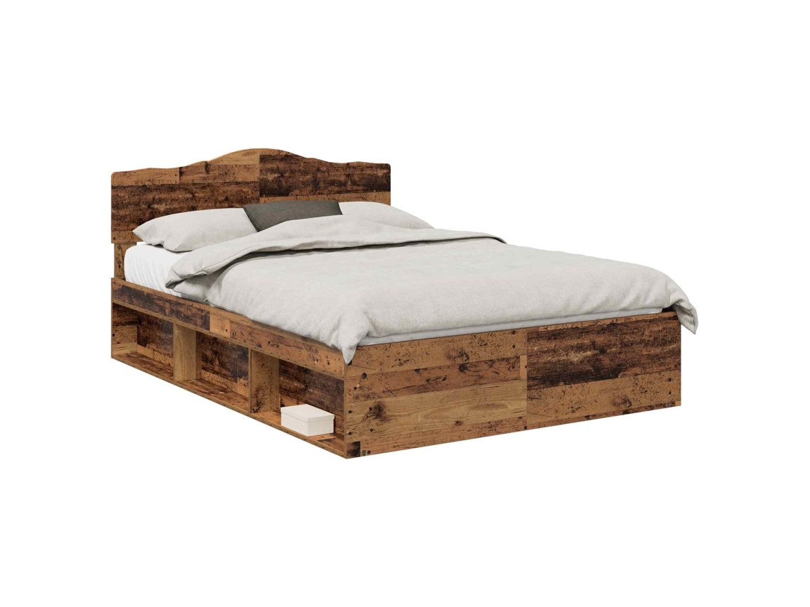 Estrutura da Cama com Cabeceira Madeira Antiga 150x200 cm MAISON EXCLUSIVE