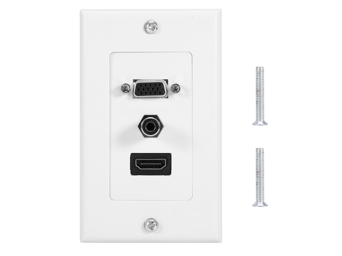 Laxiscreed Painel De Plugue Direto Fêmea Hdmi, Vga E 3.5mm Para Integração De Várias Interfaces