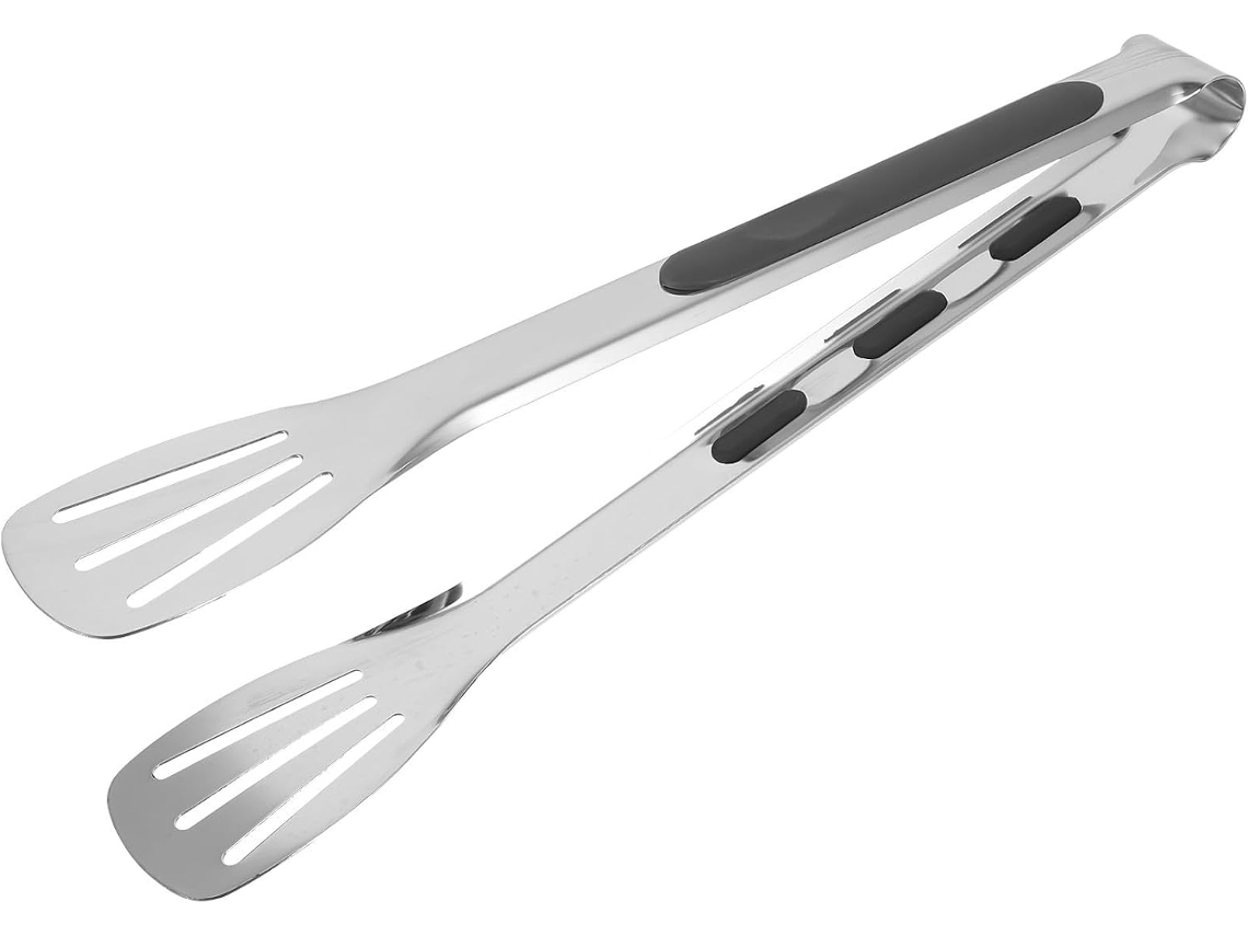 Pinças Para Churrasco Robustas Em Aço Inoxidável E Abs Antiderrapante, Ideais Para Uso Doméstico E Em Buffets, Uma