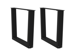 Vidaxl Pés Para Mesa De Centro Em V 2 Peças Preto 60x(42-43,3) Cm Aço
