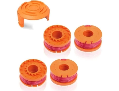 Head - Spool - Wire Conjunto De 4 Carretéis De Linha De Reposição Para Cortador De Borda Worx Wa0010 Compatível Com Worx Wg180 Wg163 Wa0010 Com 1
