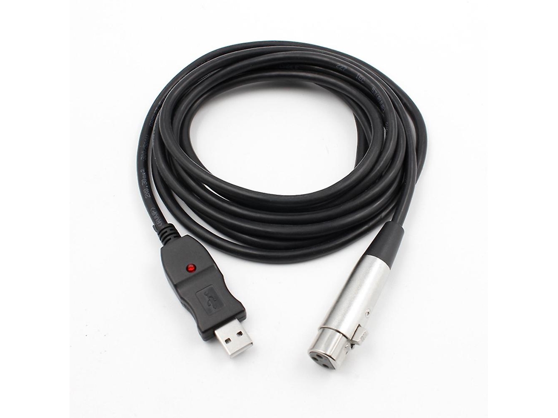 Cabo de conexão de microfone USB fêmea de 3 m para USB XLR fêmea, novo DB Slowmoose
