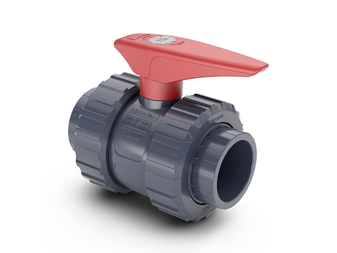 Val. Válvula de Esfera PVC Colar A/Ptfe 75 HIDROTEN