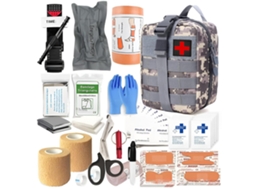 Kit Primeiros Socorros Sobrevivência Tático para Campismo e Montanhismo Camuflado HEXINYIGJLY