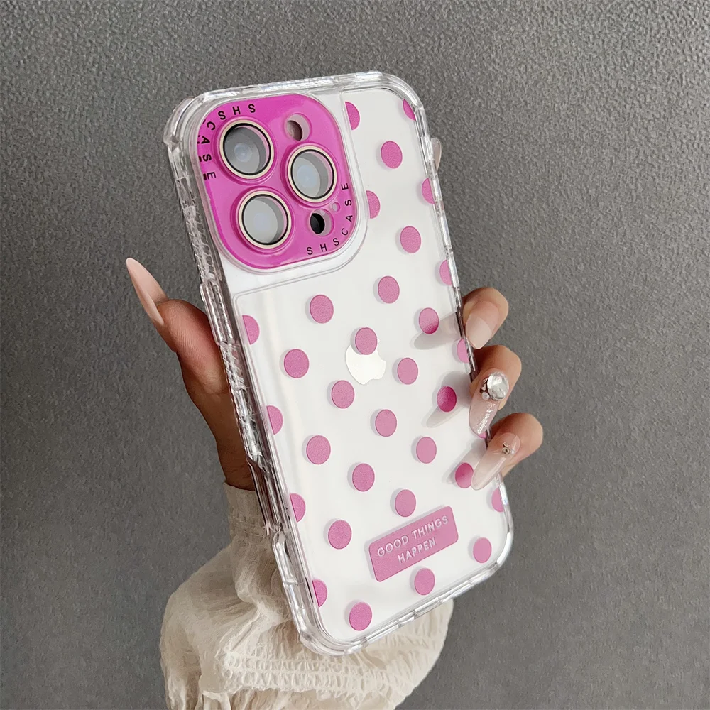 Capa Transparente De Tpu À Prova De Choque Para Iphone 14 Plus (vermelho Rosado), Compatível Com Iphone, Proteção Ultrafina.