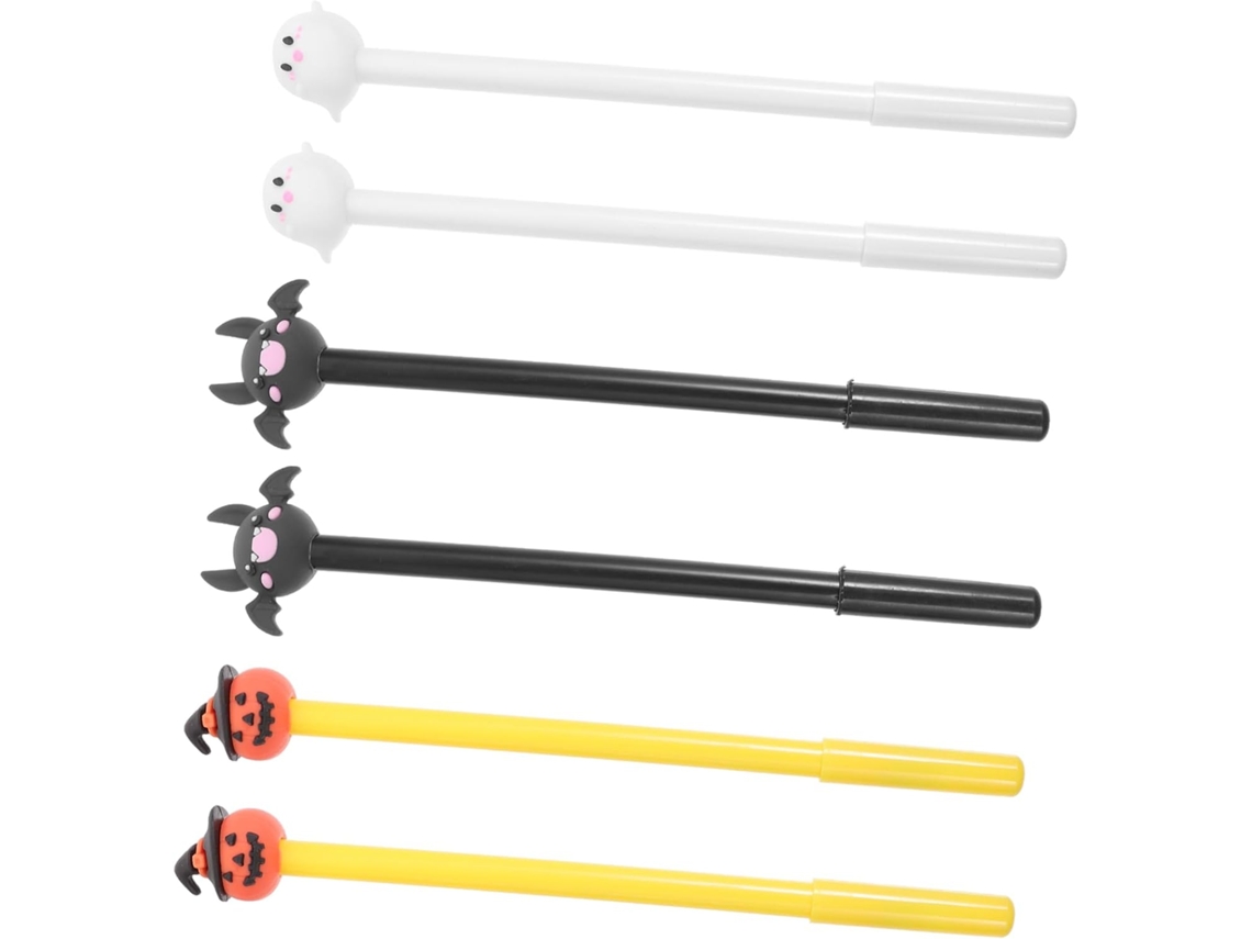 Conjunto De 6 Canetas Em Gel Com Formatos Divertidos Desenhos Animados