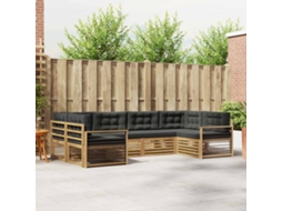 Vidaxl Conjunto De Sofás Para Exterior 6 Unid. Branco E Antracite