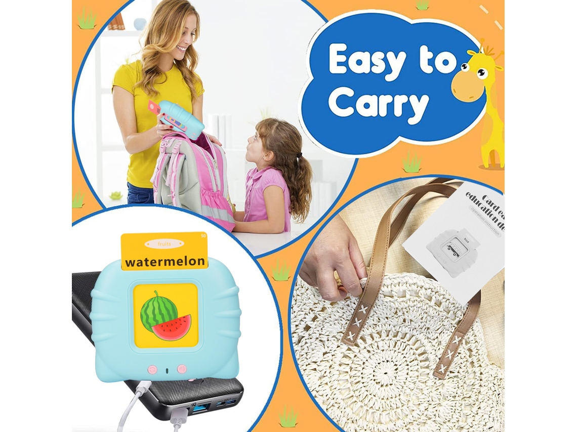Brinquedo Educativo Audível Com 112 Cartões Flash Para Bebês 1-3 Anos Brincar E Aprender