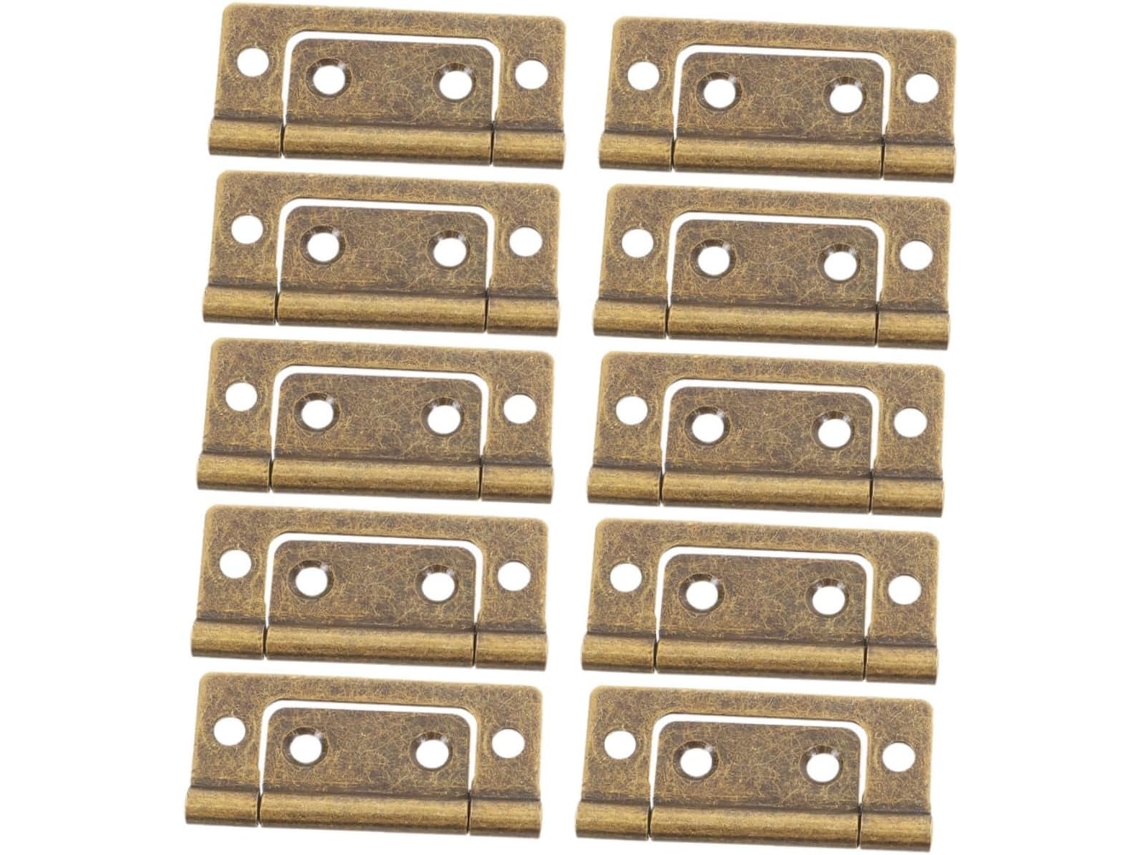 Conjunto De 10 Dobradiças Embutidas Reforçadas Em Aço Inoxidável Para