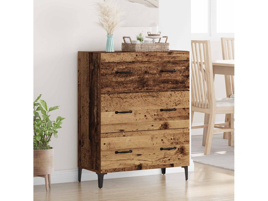 Vidaxl Buffet Com Gaveta Madeira Antiga 69,5 X 34 X 90 Cm