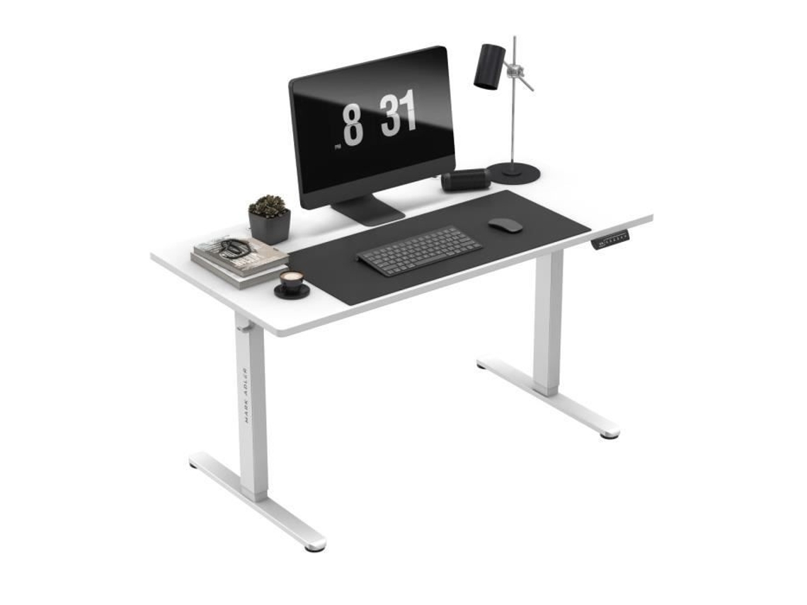 Mesa Assento Em Pé Mark Adler Leader 7.4 Branca, 140 X 70, Mesa Elétrica, Ajuste, 3 Alturas De Memória, Ergonômica, Pc Gaming