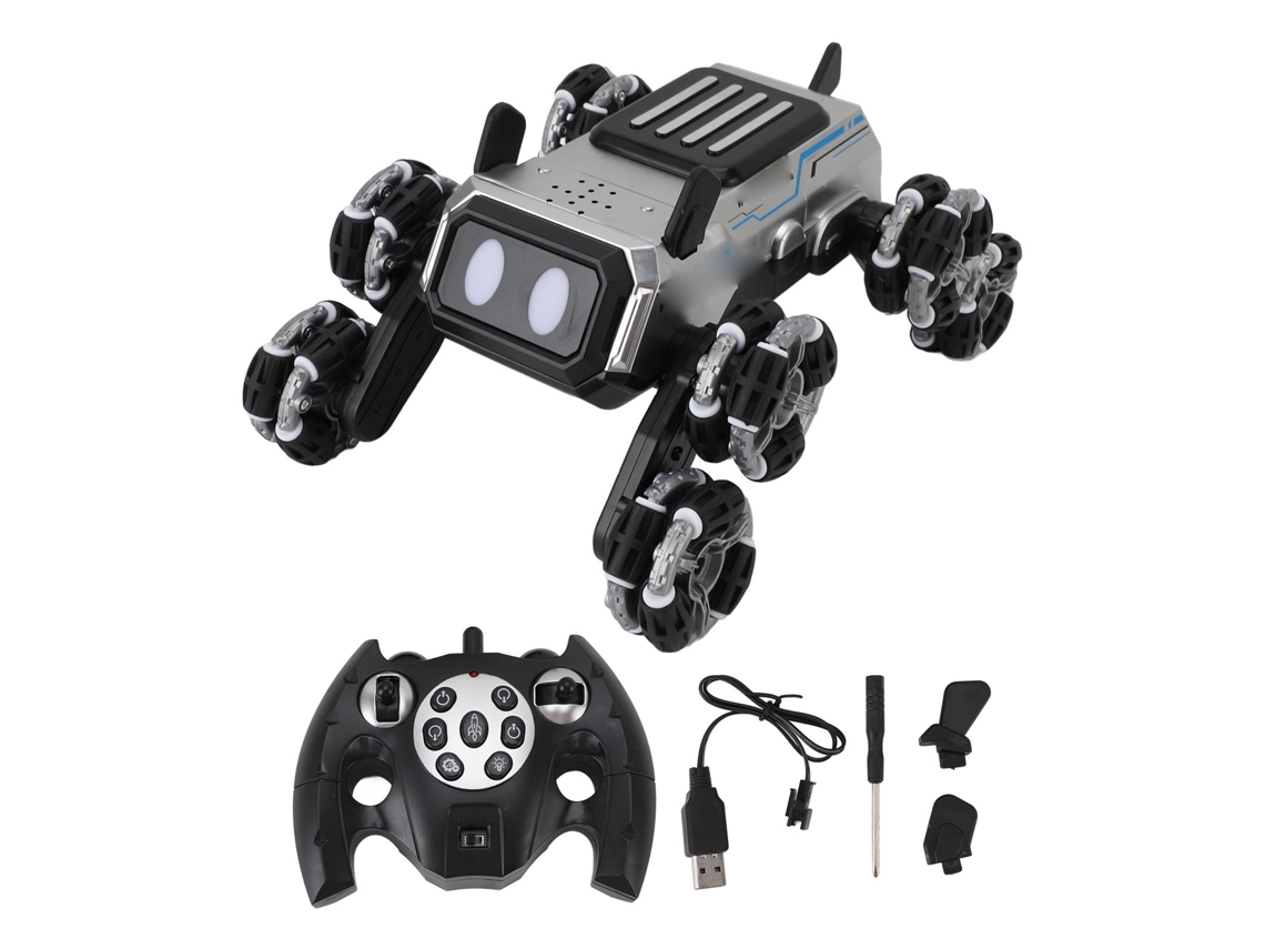 Mali carro de Controle Remoto Cachorro Robô 8 Rodas com Derrapagem e Escalada 2.4g para Meninos