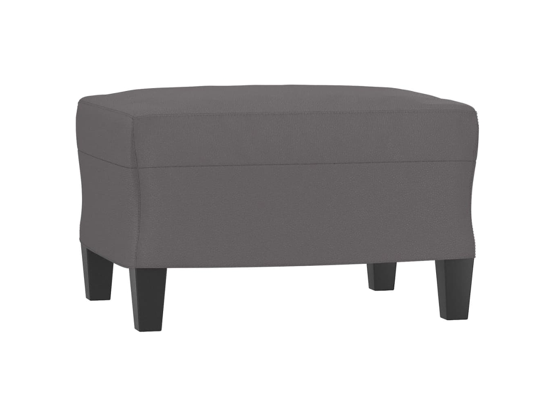 Footstool, Footstools Vidaxl Cinzeto Couro Artificial (60 X 50 X 41 Cm)