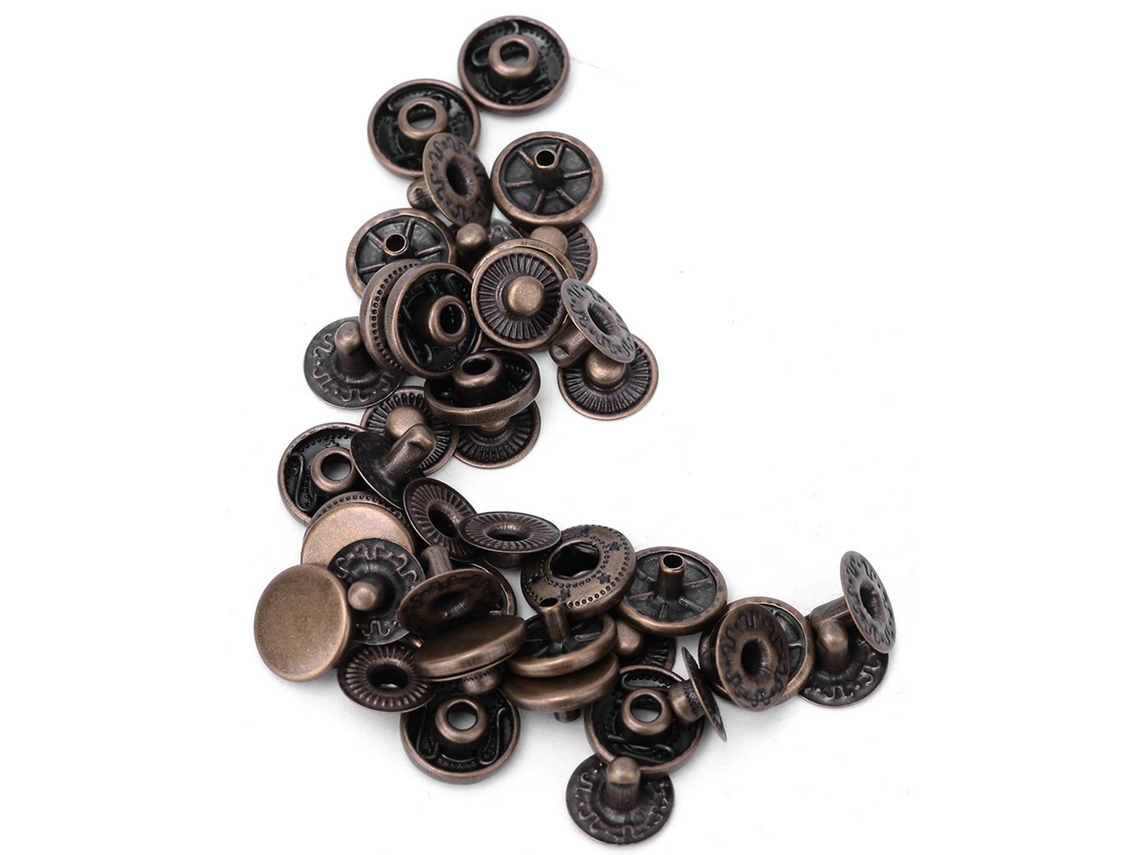 Botões de Latão Puro 10mm Decorativos