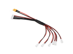 Cabo Carregamento Bateria Lipo 1s com Ficha Xt30 Ph2.0, 1 a 6 Pinos, Compatível com Happymodel Mobula6, Mobula7, Emax, Tinyhawk Ii e D6. MDUG