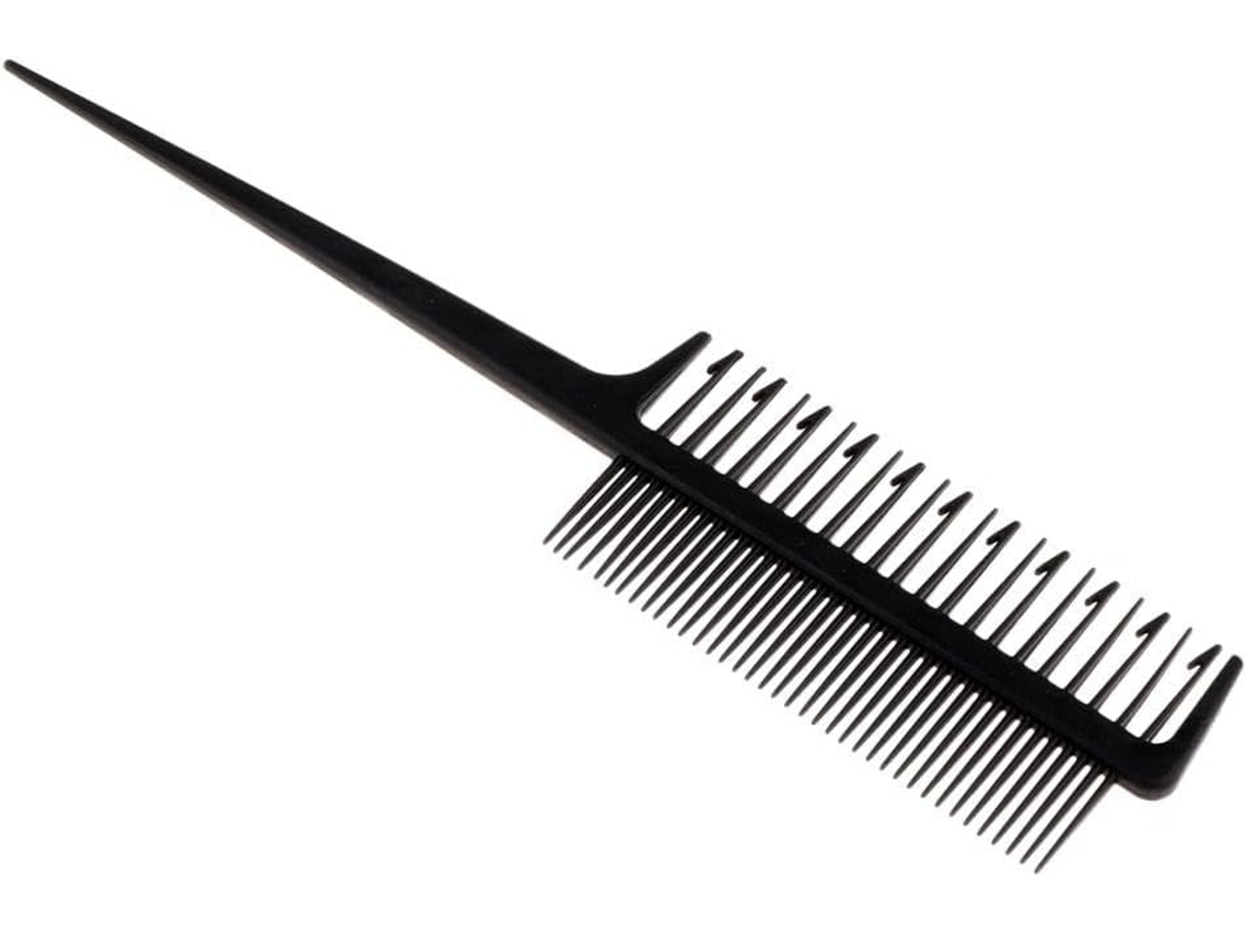 Pente De Dupla Face Para Tricô E Cabelo, Preto
