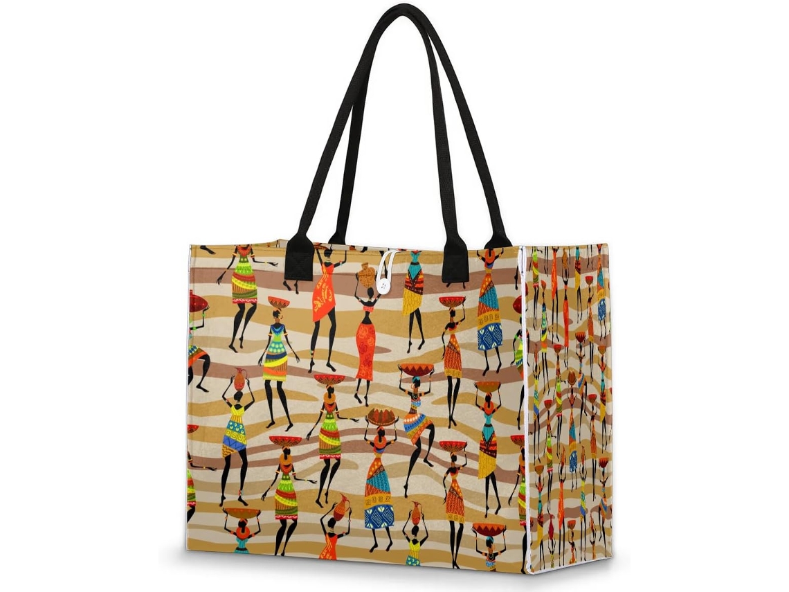 Bolsa Tropicallife Grande Étnica Africana para Mulheres e Homens, 42 x 17,33 cm, com diversos modelos.