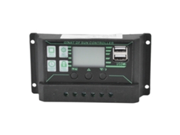 Controlador Solar MPPT PWM com LCD Ajustável 10A 2 USB Carga e Descarga Painel Fotovoltaico S/MARCA