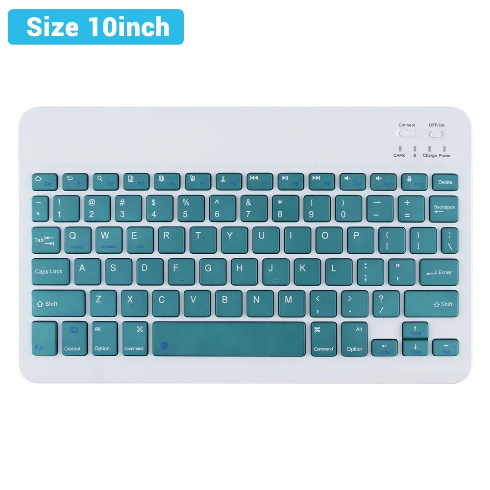 Teclado Sem Fio Verde de 10 Polegadas para Pc, Ios e Android MDUG (coreano e Inglês)