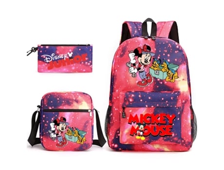 KOHREE Conjunto de Três Peças de Mochila de Estudante Do Mickey Mouse