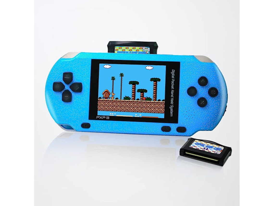 Console Portátil Retrô com Mais de 288 Títulos Clássicos, Azul AQUAFORGE