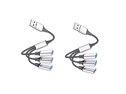 Cabo Divisor de Porta Usb de 2 Peças, Portátil, Macho para Fêmea. SFUSHOS