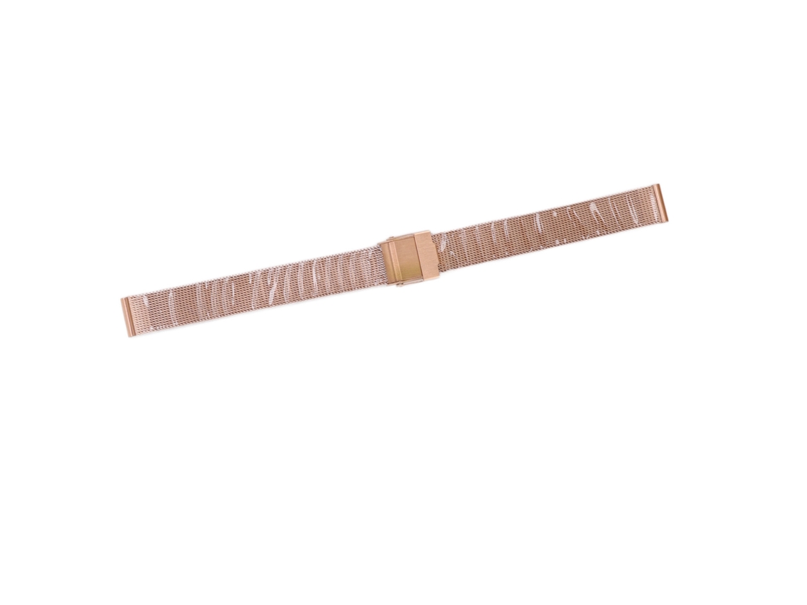 Correa De Reloj De Acero Inoxidable Tejida Reemplazo Para Hombre Mujer Oro Rosa 0.47in