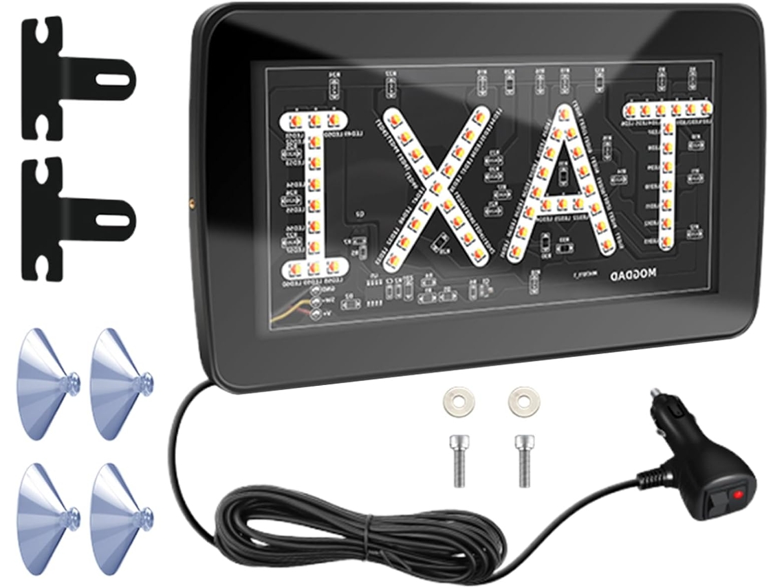 Luminária De Teto Para Táxi Com Tela Alto Brilho E Antiderrapante
