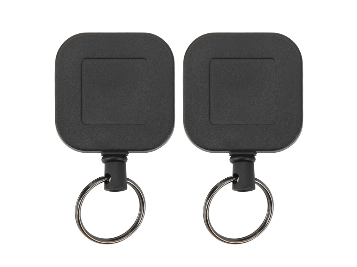 2pcs Porta chaves Retrátil Aço Inoxidável