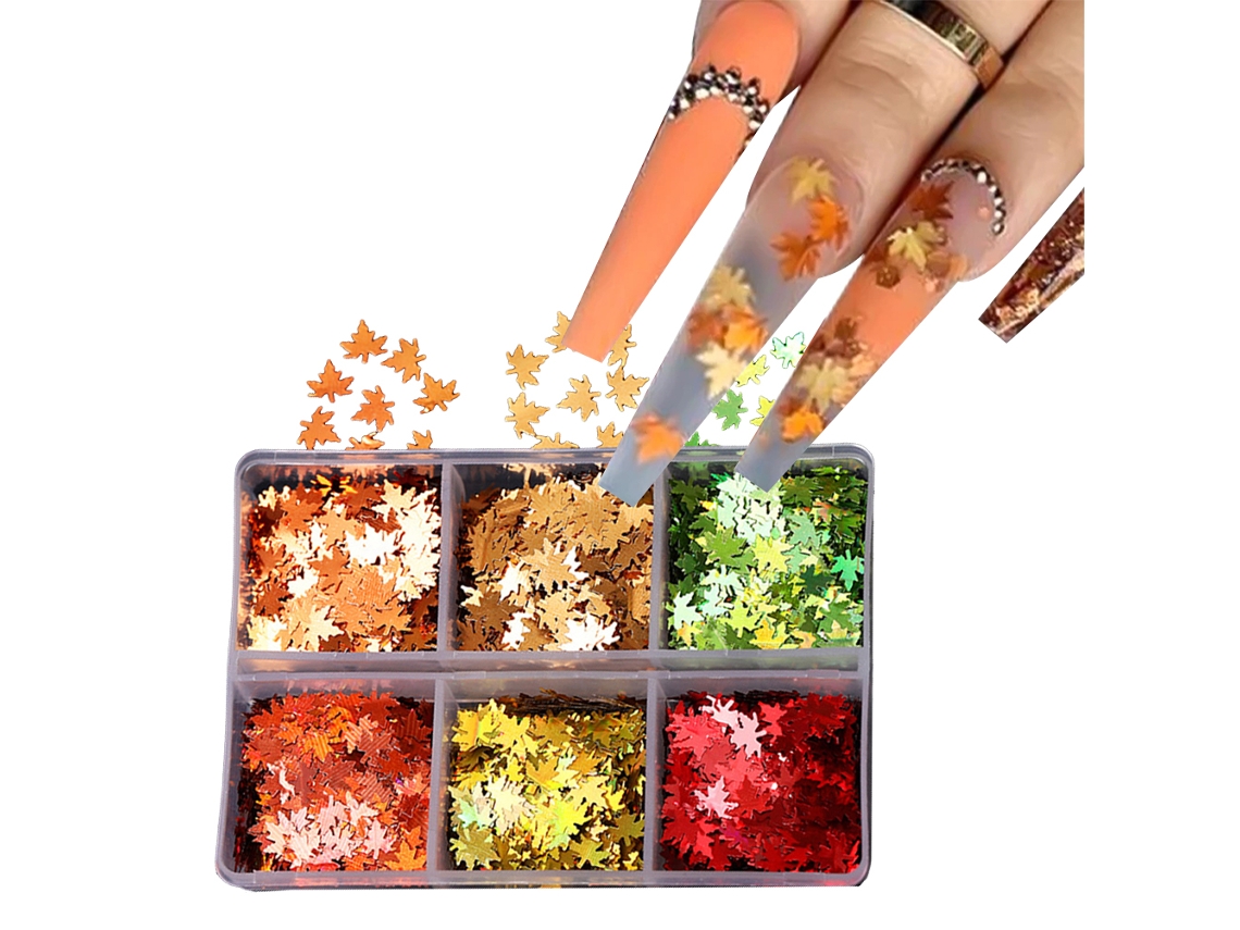 Adesivos De Arte Para Unhas Com Decorações De Lantejoulas 6 Grades