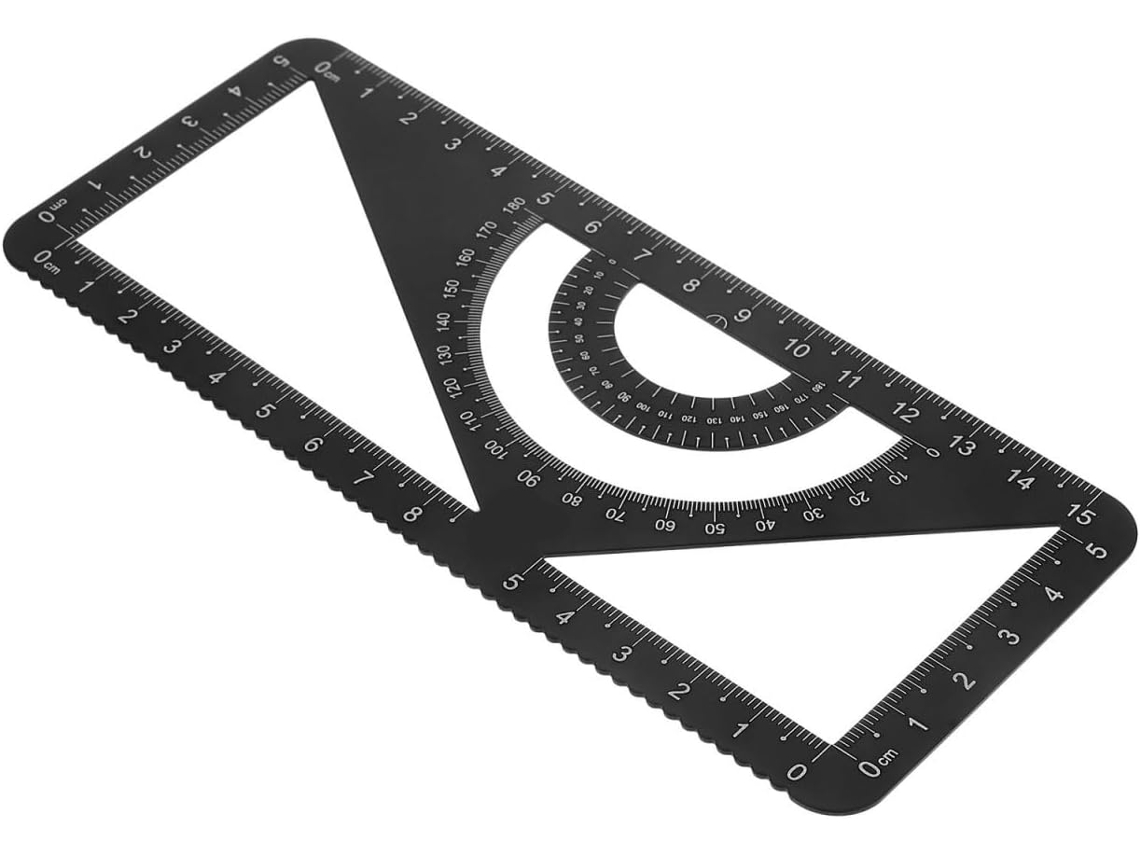 Régua Triangular Para Desenho, Em Alumínio, Para Escola E Escritório