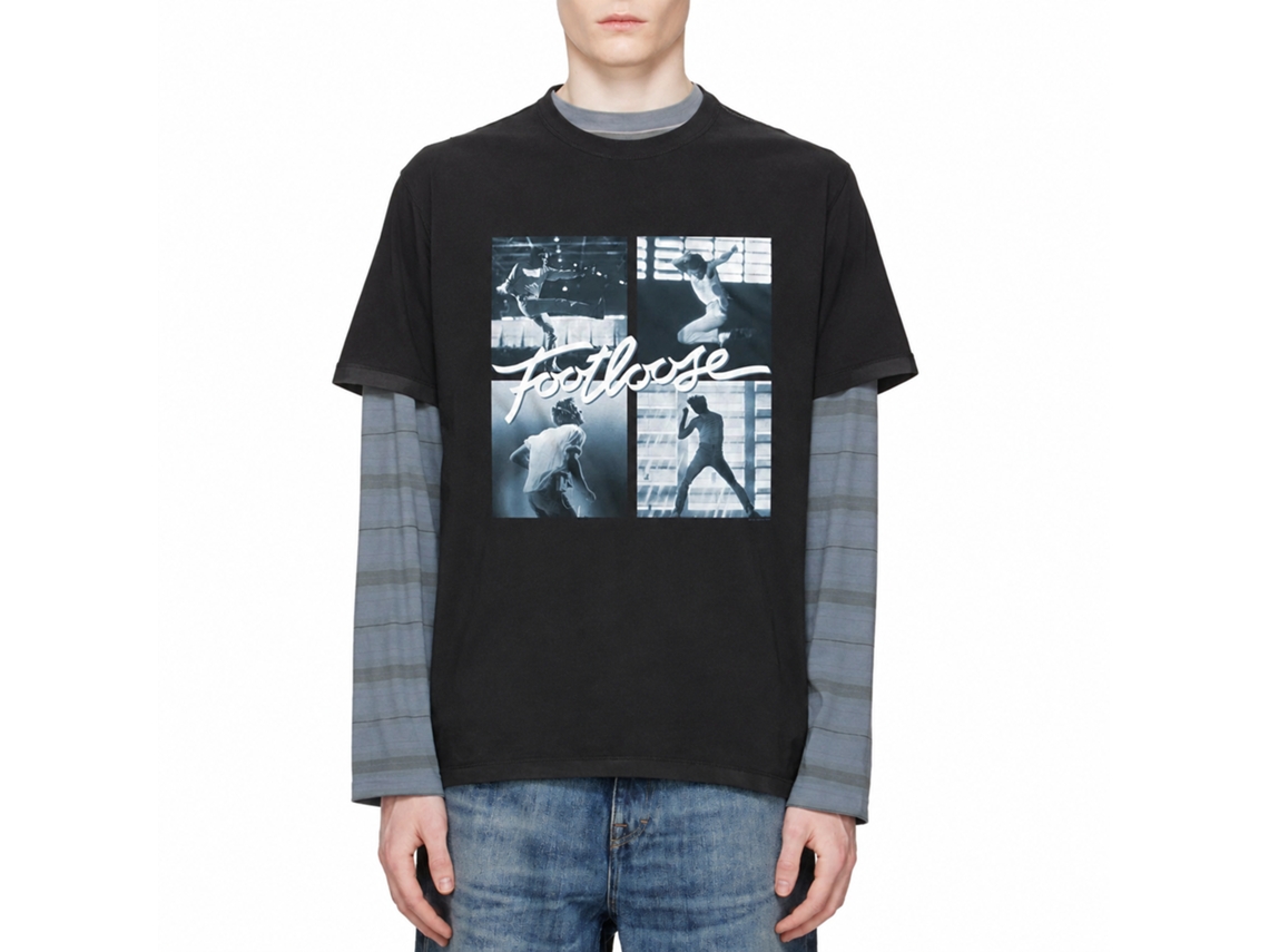 Rockinstone Footloose Square Dance Black T-shirt Size:s